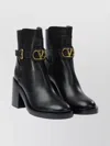 Valentino Signature Vlogo 70mm Ankle Boots In Black