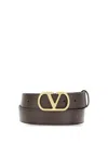 Valentino Signature Vlogo Belt In Brown