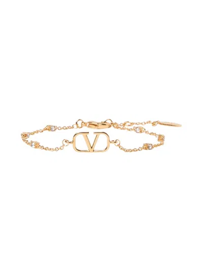 Valentino Garavani Signature Vlogo Bracelet In Gold