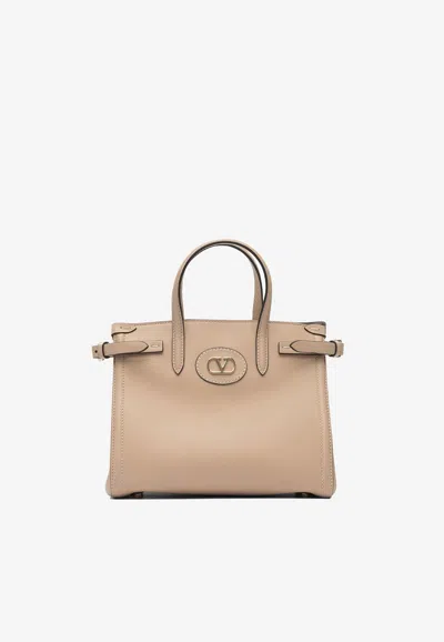 VALENTINO GARAVANI SIGNATURE VLOGO CALFSKIN TOTE BAG