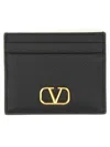 Valentino Garavani Women Signature Vlogo Card Holder In Black