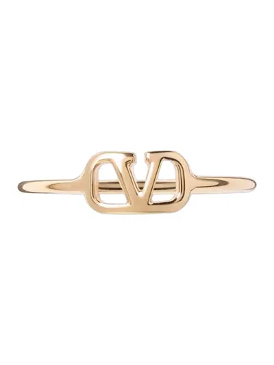 Valentino Garavani Signature Vlogo Mini Ring In Gold