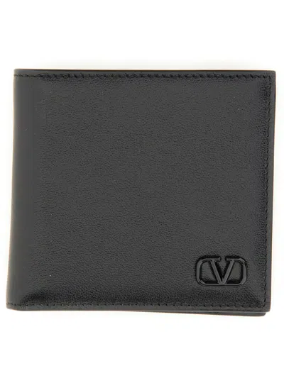 Valentino Garavani Signature Vlogo Wallet In Black