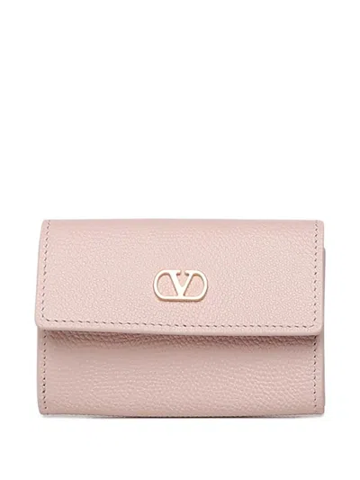 Valentino Garavani Signature Vlogo Wallet In Pink