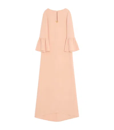 Valentino Silk A-line Gown In Orange