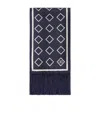 Valentino Silk Bandeau Scarf With Fringe In Black