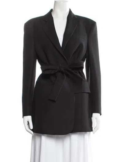 Pre-owned Valentino Silk Blazer In Black