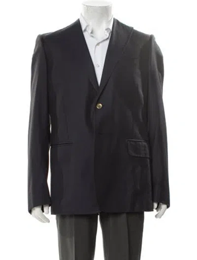Pre-owned Valentino Silk Blazer In Blue