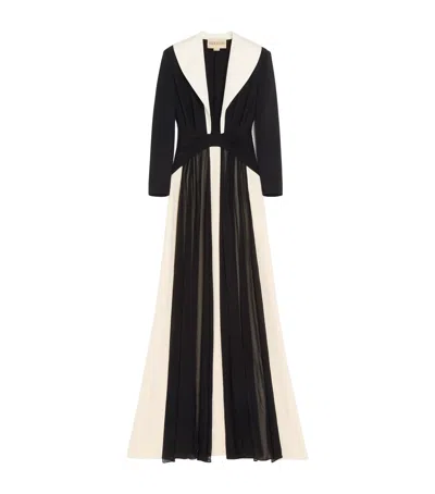 Valentino Silk Blazer Gown In Black
