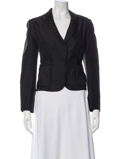 Pre-owned Valentino Silk Blazer In Gray