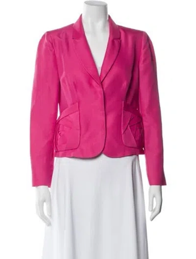 Pre-owned Valentino Silk Blazer In Pink