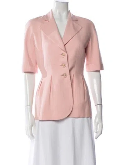 Pre-owned Valentino Silk Blazer In Pink