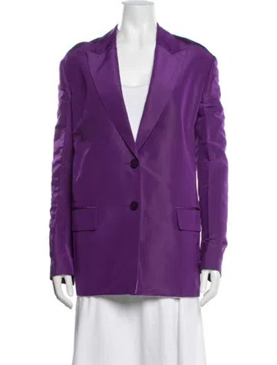 Pre-owned Valentino Silk Blazer In Purple