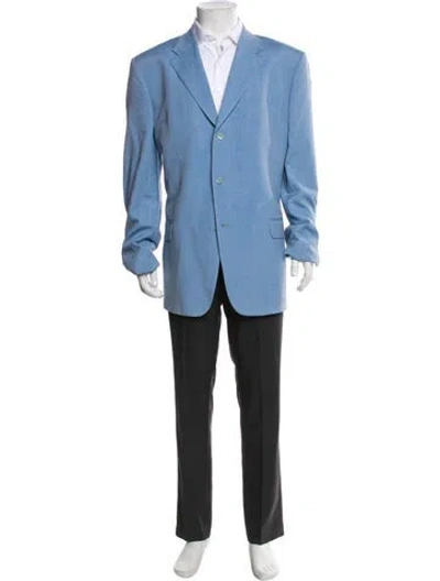 Pre-owned Valentino Silk Blazer  In Blue
