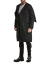 Valentino Silk-blend Coat In Blue