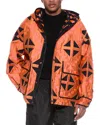 Valentino Silk-blend Coat In Orange