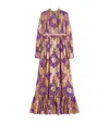 Valentino Apres L'hiver Embroidered Maxi Dress In Purple