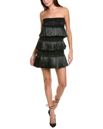 Valentino Silk-blend Mini Dress In Black