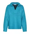 Valentino Garavani Turquoise Silk Blend Sweater In Turquoise