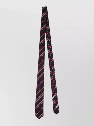 Valentino Garavani Silk Blend Striped Tie Pointed Tip