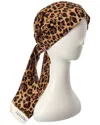 Valentino Silk-blend Turban In Animal Print