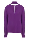 Valentino Silk Blouse In Purple