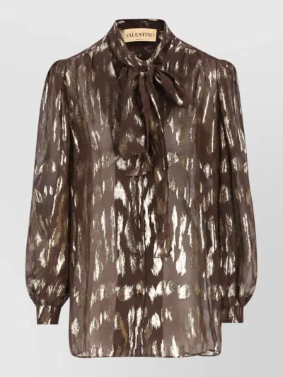 Valentino Silk Blouse In Brown