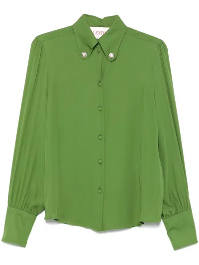 Valentino Silk Blouse In Green