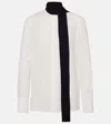 Valentino Silk Blouse With Long Sleeves And Scarf Detail In White