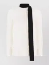 Valentino Silk Blouse With Long Sleeves And Scarf Detail