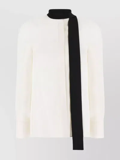 VALENTINO SILK BLOUSE WITH LONG SLEEVES AND SCARF DETAIL