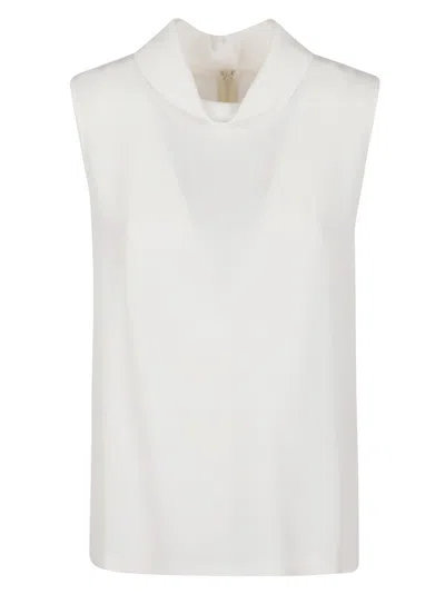 VALENTINO VALENTINO SILK BOAT NECK TOP