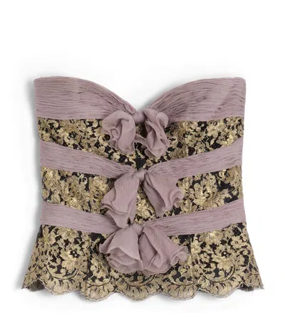 VALENTINO SILK BOW CORSET TOP