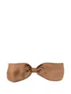 Valentino Silk Bow Tie In Brown