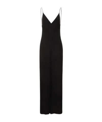 Valentino Silk Cady Couture Open Back Jumpsuit In Black