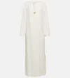 Valentino Cady Couture Kaftan Dress With V Detail In White