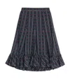 Valentino Crepe De Chine Midi Skirt With Cherryfic Print In Black