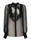 Valentino Silk Chiffon Blouse In Black