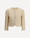 Valentino Garavani Women Cream Crepe Couture Blazer