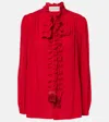 Valentino Crepe De Chine Shirt Shirts Multicolor In Beige