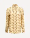 Valentino Garavani Petit Charles Print Shirt Shirt And Blouse White In Yellow