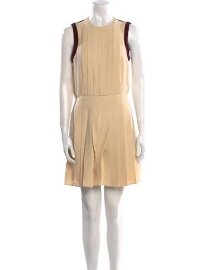 Pre-owned Valentino Silk Crew Neck Romper In Neutral