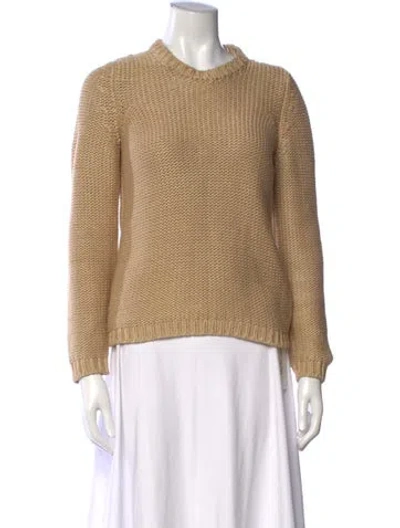 Pre-owned Valentino Silk Crew Neck Sweater In Neutrals
