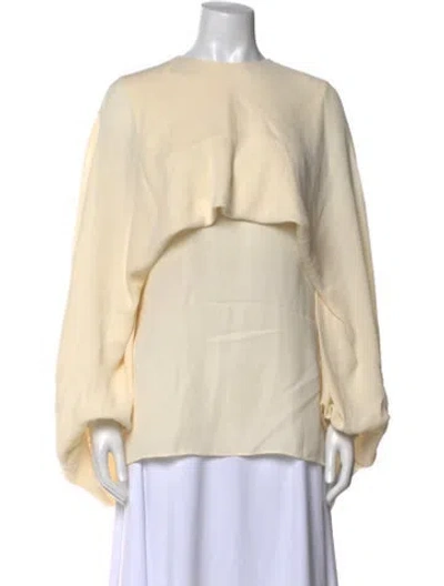 Pre-owned Valentino Silk Crew Neck Sweatshirt In Neutral