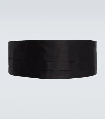 Valentino Garavani Silk Cummerbund In Black