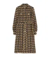 Valentino Dog-print Belted Midi Dress