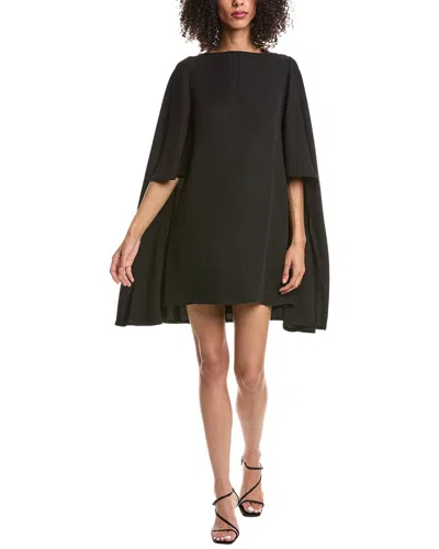 Valentino Silk Drape Dress In Black