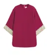 Valentino Womens Phalaris Magenta Cady Couture Embroidered Silk Top In Red