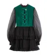 Valentino Silk Embroidered Mini Dress In Black