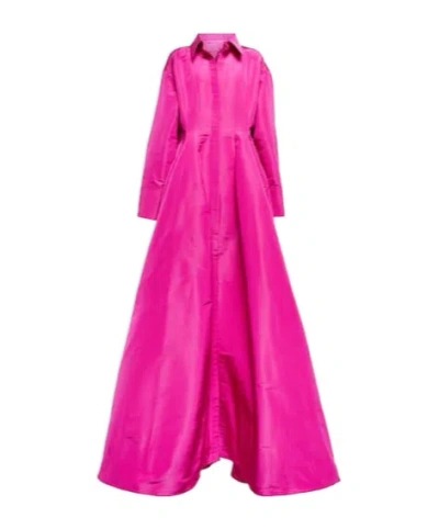 Valentino Silk Faille Gown In Pink